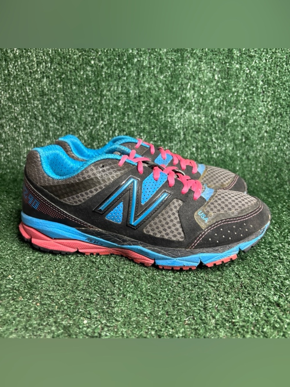 New Balance Women Shoes 1290 Size 7.5 Sneaker Running Gray Blue Pink Made In USA